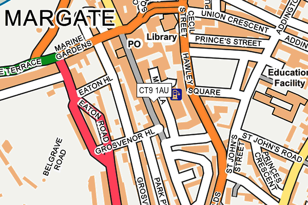 CT9 1AU map - OS OpenMap – Local (Ordnance Survey) CT9 1AU map - OS OpenMap – Local (Ordnance Survey)