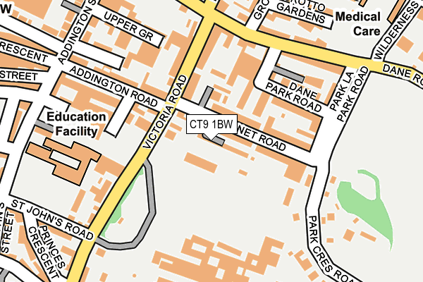 CT9 1BW map - OS OpenMap – Local (Ordnance Survey) CT9 1BW map - OS OpenMap – Local (Ordnance Survey)