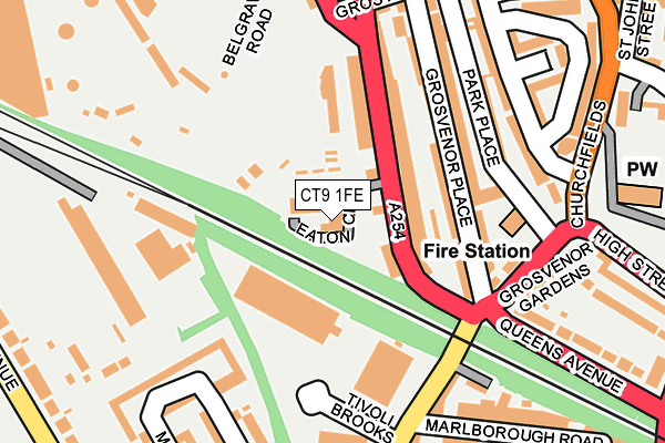 CT9 1FE map - OS OpenMap – Local (Ordnance Survey) CT9 1FE map - OS OpenMap – Local (Ordnance Survey)
