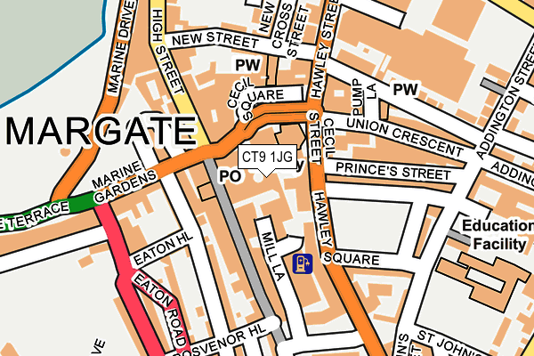 CT9 1JG map - OS OpenMap – Local (Ordnance Survey) CT9 1JG map - OS OpenMap – Local (Ordnance Survey)