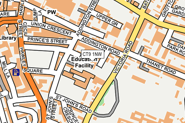 CT9 1NW map - OS OpenMap – Local (Ordnance Survey) CT9 1NW map - OS OpenMap – Local (Ordnance Survey)