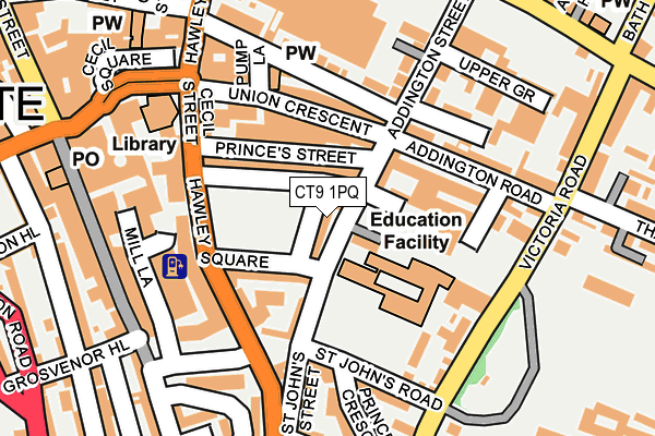 CT9 1PQ map - OS OpenMap – Local (Ordnance Survey) CT9 1PQ map - OS OpenMap – Local (Ordnance Survey)
