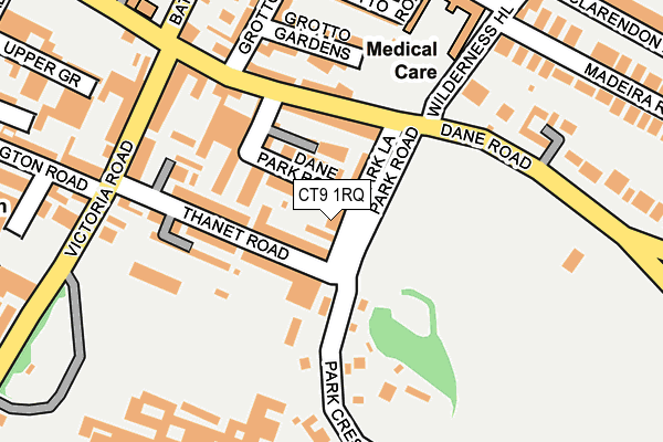 CT9 1RQ map - OS OpenMap – Local (Ordnance Survey) CT9 1RQ map - OS OpenMap – Local (Ordnance Survey)