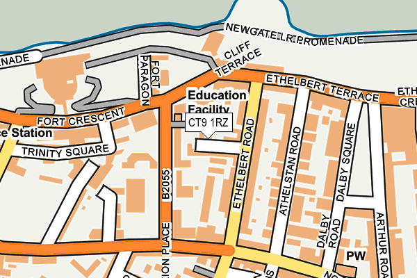 CT9 1RZ map - OS OpenMap – Local (Ordnance Survey)