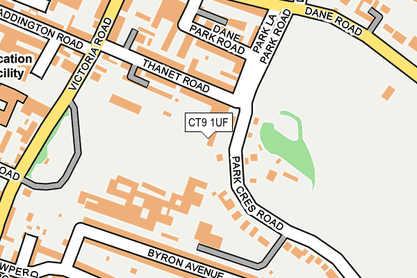 CT9 1UF map - OS OpenMap – Local (Ordnance Survey) CT9 1UF map - OS OpenMap – Local (Ordnance Survey)