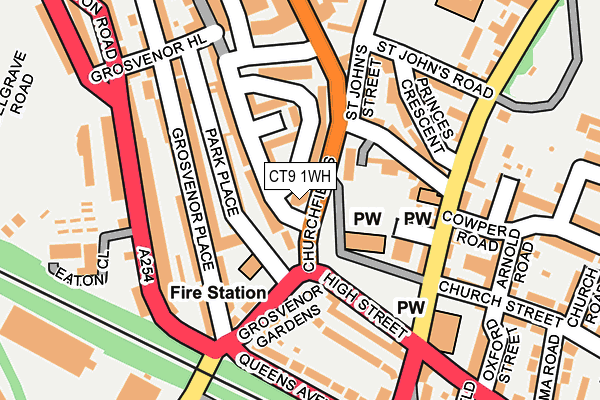 CT9 1WH map - OS OpenMap – Local (Ordnance Survey) CT9 1WH map - OS OpenMap – Local (Ordnance Survey)