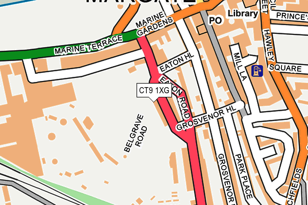 CT9 1XG map - OS OpenMap – Local (Ordnance Survey) CT9 1XG map - OS OpenMap – Local (Ordnance Survey)