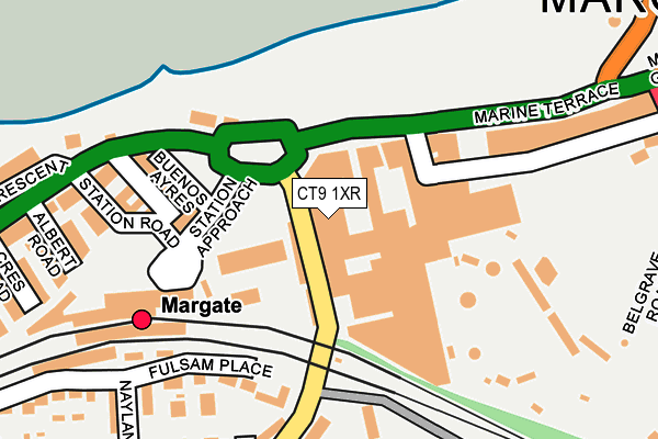 CT9 1XR map - OS OpenMap – Local (Ordnance Survey) CT9 1XR map - OS OpenMap – Local (Ordnance Survey)