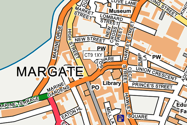 CT9 1XY map - OS OpenMap – Local (Ordnance Survey) CT9 1XY map - OS OpenMap – Local (Ordnance Survey)