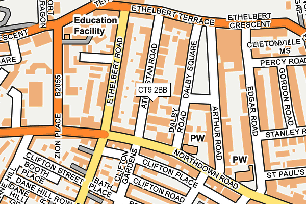 CT9 2BB map - OS OpenMap – Local (Ordnance Survey) CT9 2BB map - OS OpenMap – Local (Ordnance Survey)