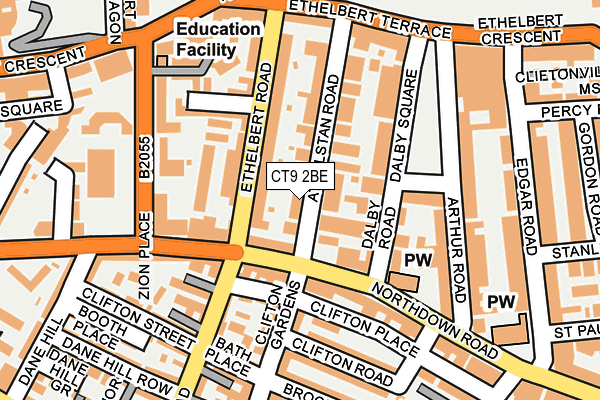 CT9 2BE map - OS OpenMap – Local (Ordnance Survey) CT9 2BE map - OS OpenMap – Local (Ordnance Survey)