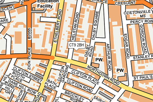 CT9 2BH map - OS OpenMap – Local (Ordnance Survey) CT9 2BH map - OS OpenMap – Local (Ordnance Survey)