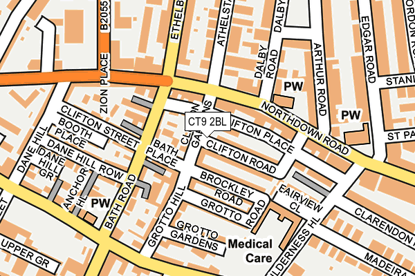 CT9 2BL map - OS OpenMap – Local (Ordnance Survey) CT9 2BL map - OS OpenMap – Local (Ordnance Survey)