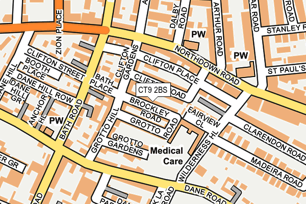 CT9 2BS map - OS OpenMap – Local (Ordnance Survey) CT9 2BS map - OS OpenMap – Local (Ordnance Survey)