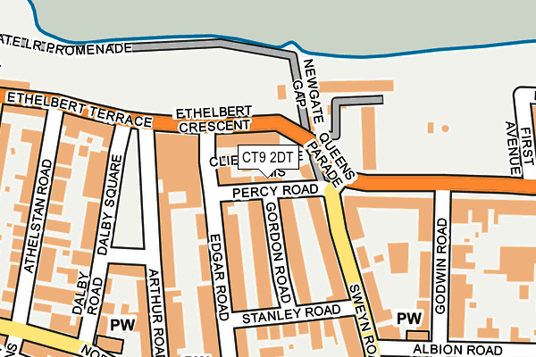 CT9 2DT map - OS OpenMap – Local (Ordnance Survey) CT9 2DT map - OS OpenMap – Local (Ordnance Survey)