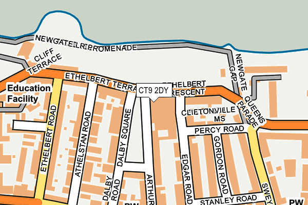 CT9 2DY map - OS OpenMap – Local (Ordnance Survey) CT9 2DY map - OS OpenMap – Local (Ordnance Survey)