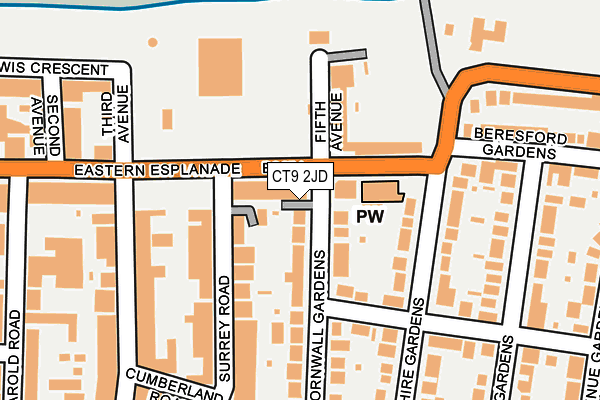 CT9 2JD map - OS OpenMap – Local (Ordnance Survey) CT9 2JD map - OS OpenMap – Local (Ordnance Survey)