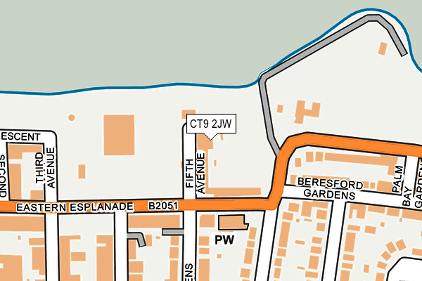 CT9 2JW map - OS OpenMap – Local (Ordnance Survey) CT9 2JW map - OS OpenMap – Local (Ordnance Survey)