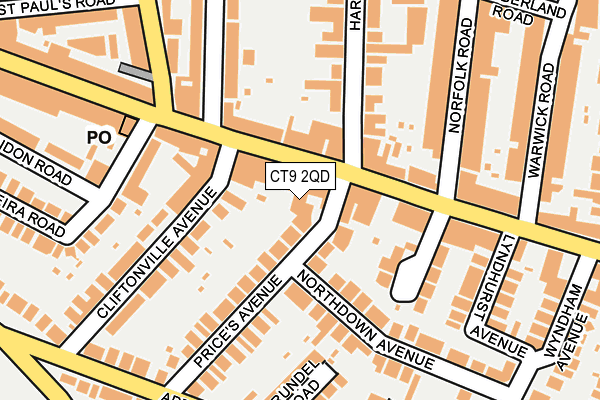 CT9 2QD map - OS OpenMap – Local (Ordnance Survey) CT9 2QD map - OS OpenMap – Local (Ordnance Survey)