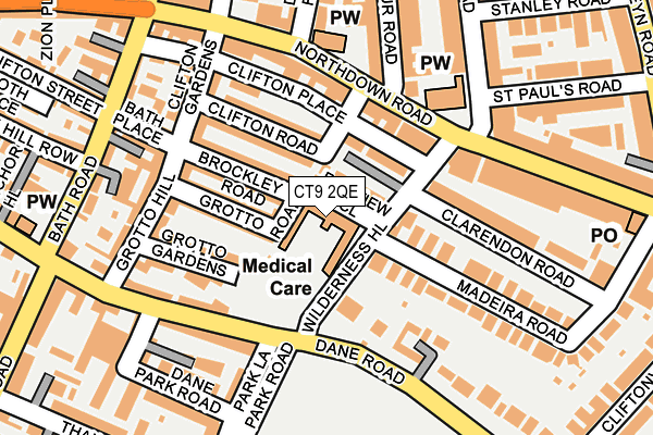 CT9 2QE map - OS OpenMap – Local (Ordnance Survey) CT9 2QE map - OS OpenMap – Local (Ordnance Survey)
