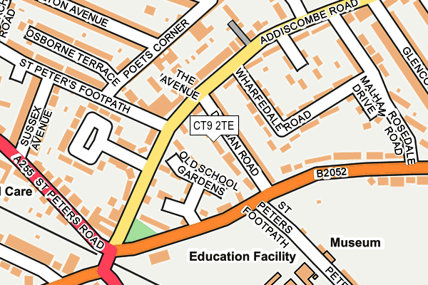 CT9 2TE map - OS OpenMap – Local (Ordnance Survey) CT9 2TE map - OS OpenMap – Local (Ordnance Survey)