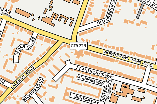 CT9 2TR map - OS OpenMap – Local (Ordnance Survey) CT9 2TR map - OS OpenMap – Local (Ordnance Survey)