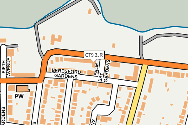 CT9 3JR map - OS OpenMap – Local (Ordnance Survey) CT9 3JR map - OS OpenMap – Local (Ordnance Survey)