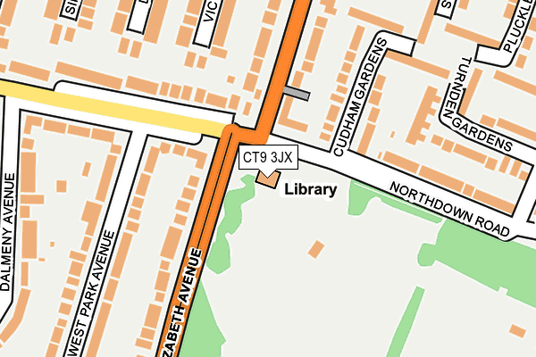 CT9 3JX map - OS OpenMap – Local (Ordnance Survey) CT9 3JX map - OS OpenMap – Local (Ordnance Survey)