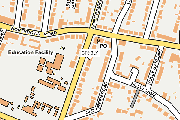 CT9 3LY map - OS OpenMap – Local (Ordnance Survey) CT9 3LY map - OS OpenMap – Local (Ordnance Survey)