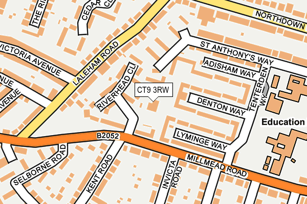 CT9 3RW map - OS OpenMap – Local (Ordnance Survey) CT9 3RW map - OS OpenMap – Local (Ordnance Survey)