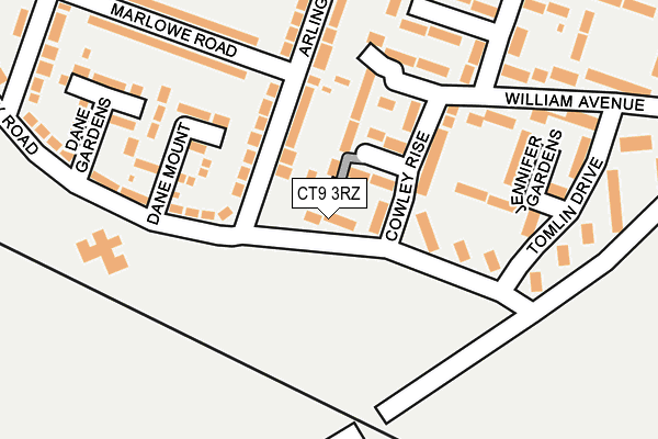 CT9 3RZ map - OS OpenMap – Local (Ordnance Survey) CT9 3RZ map - OS OpenMap – Local (Ordnance Survey)