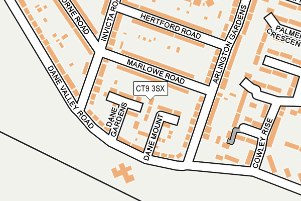 CT9 3SX map - OS OpenMap – Local (Ordnance Survey) CT9 3SX map - OS OpenMap – Local (Ordnance Survey)