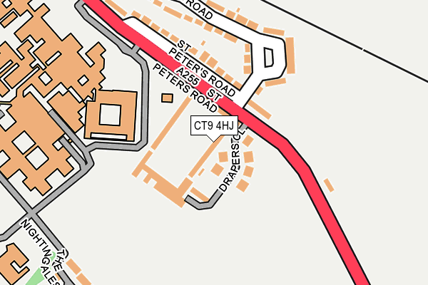 CT9 4HJ map - OS OpenMap – Local (Ordnance Survey) CT9 4HJ map - OS OpenMap – Local (Ordnance Survey)
