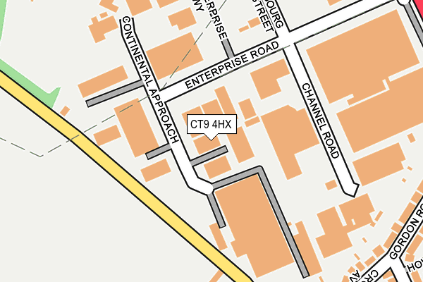 CT9 4HX map - OS OpenMap – Local (Ordnance Survey) CT9 4HX map - OS OpenMap – Local (Ordnance Survey)