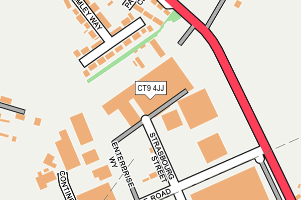 CT9 4JJ map - OS OpenMap – Local (Ordnance Survey) CT9 4JJ map - OS OpenMap – Local (Ordnance Survey)