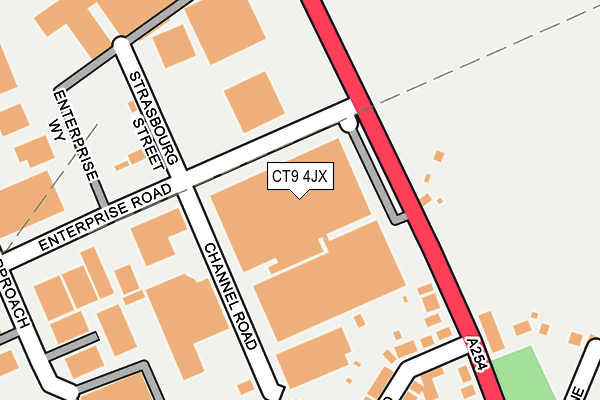 CT9 4JX map - OS OpenMap – Local (Ordnance Survey) CT9 4JX map - OS OpenMap – Local (Ordnance Survey)