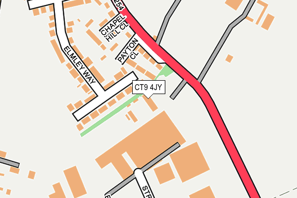 CT9 4JY map - OS OpenMap – Local (Ordnance Survey)