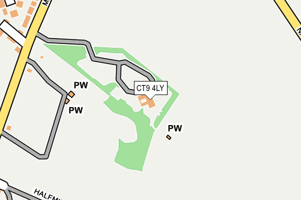 CT9 4LY map - OS OpenMap – Local (Ordnance Survey) CT9 4LY map - OS OpenMap – Local (Ordnance Survey)