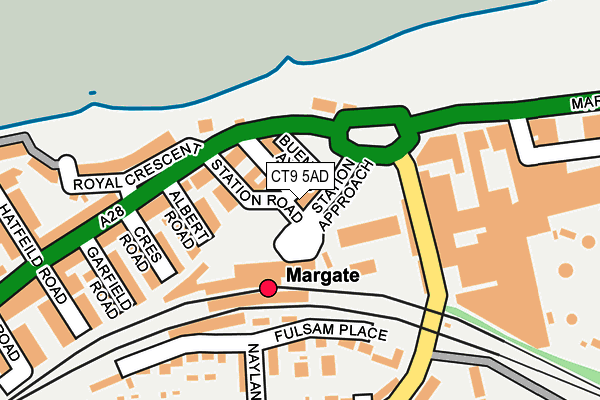 CT9 5AD map - OS OpenMap – Local (Ordnance Survey) CT9 5AD map - OS OpenMap – Local (Ordnance Survey)