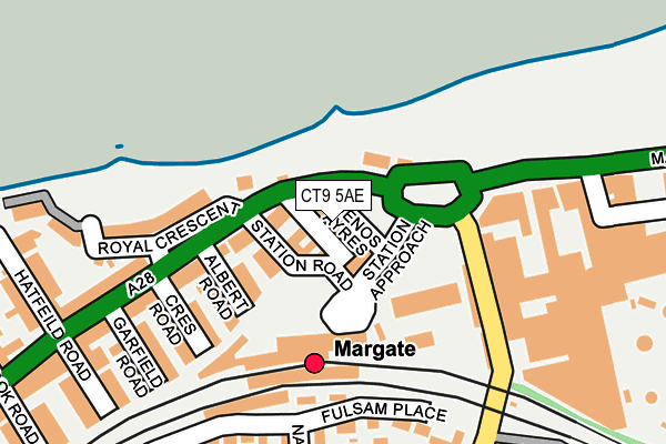 CT9 5AE map - OS OpenMap – Local (Ordnance Survey) CT9 5AE map - OS OpenMap – Local (Ordnance Survey)