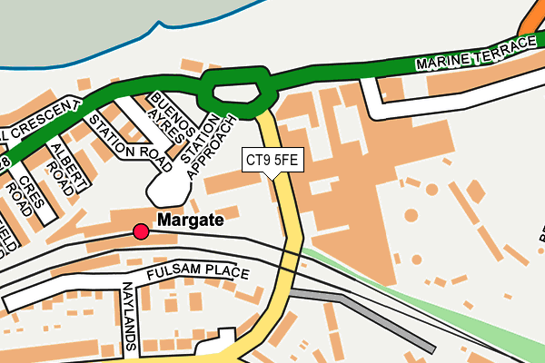 CT9 5FE map - OS OpenMap – Local (Ordnance Survey) CT9 5FE map - OS OpenMap – Local (Ordnance Survey)