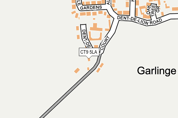 CT9 5LA map - OS OpenMap – Local (Ordnance Survey) CT9 5LA map - OS OpenMap – Local (Ordnance Survey)