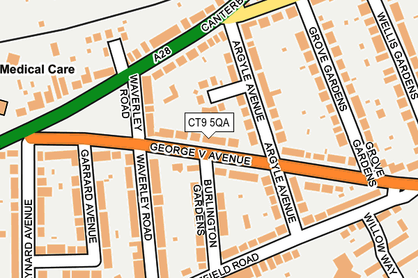 CT9 5QA map - OS OpenMap – Local (Ordnance Survey) CT9 5QA map - OS OpenMap – Local (Ordnance Survey)