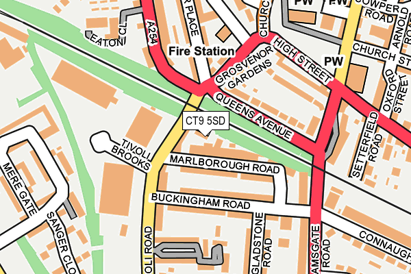 CT9 5SD map - OS OpenMap – Local (Ordnance Survey) CT9 5SD map - OS OpenMap – Local (Ordnance Survey)