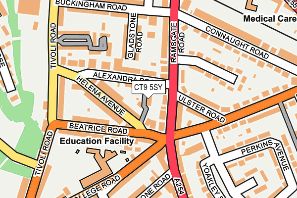 CT9 5SY map - OS OpenMap – Local (Ordnance Survey) CT9 5SY map - OS OpenMap – Local (Ordnance Survey)