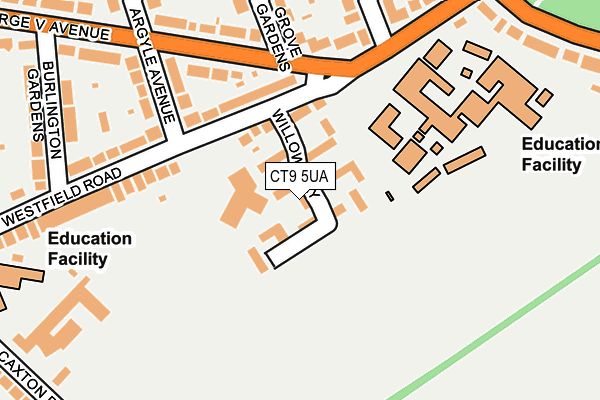 CT9 5UA map - OS OpenMap – Local (Ordnance Survey) CT9 5UA map - OS OpenMap – Local (Ordnance Survey)