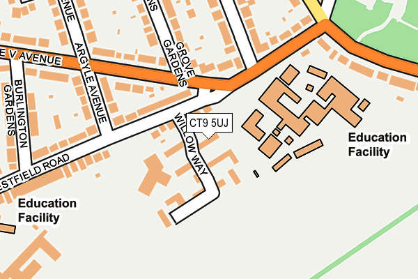 CT9 5UJ map - OS OpenMap – Local (Ordnance Survey) CT9 5UJ map - OS OpenMap – Local (Ordnance Survey)