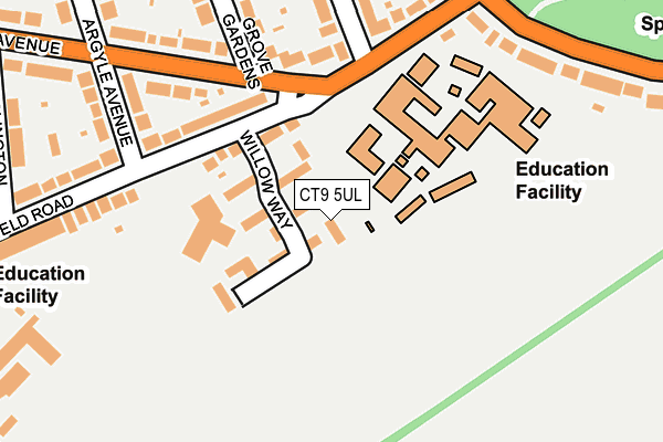 CT9 5UL map - OS OpenMap – Local (Ordnance Survey) CT9 5UL map - OS OpenMap – Local (Ordnance Survey)