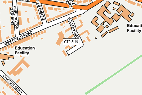CT9 5UN map - OS OpenMap – Local (Ordnance Survey) CT9 5UN map - OS OpenMap – Local (Ordnance Survey)