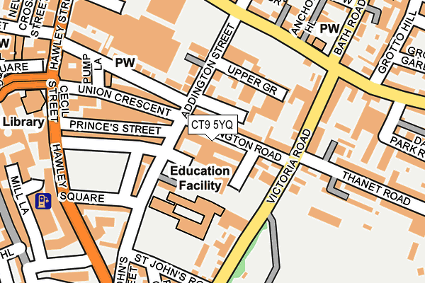 CT9 5YQ map - OS OpenMap – Local (Ordnance Survey) CT9 5YQ map - OS OpenMap – Local (Ordnance Survey)
